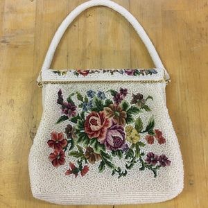 Vintage Beaded and Embroidered purse handbag